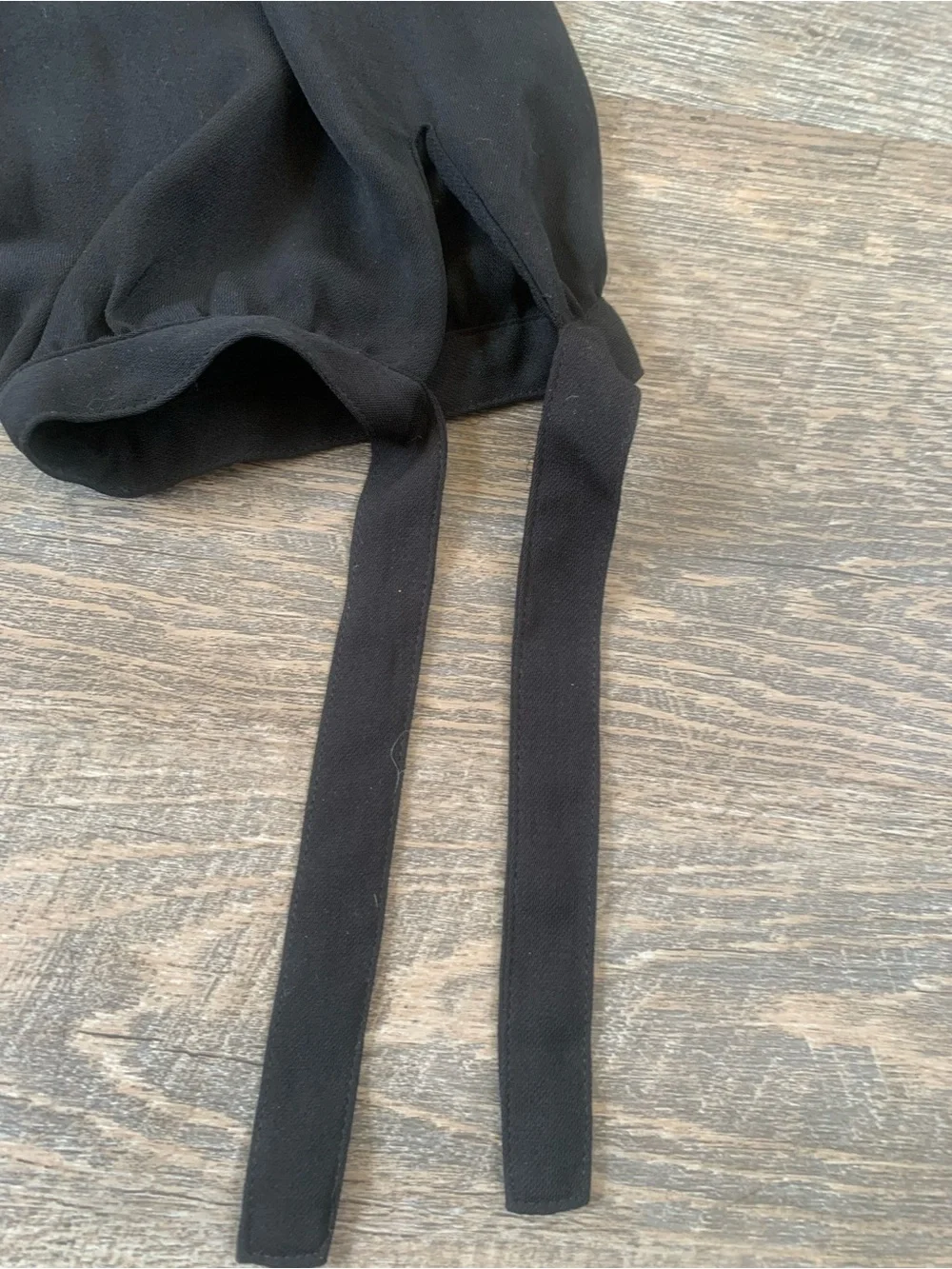 Black JCrew Elastic Off-Shoulder Tie-Sleeve Women's Top